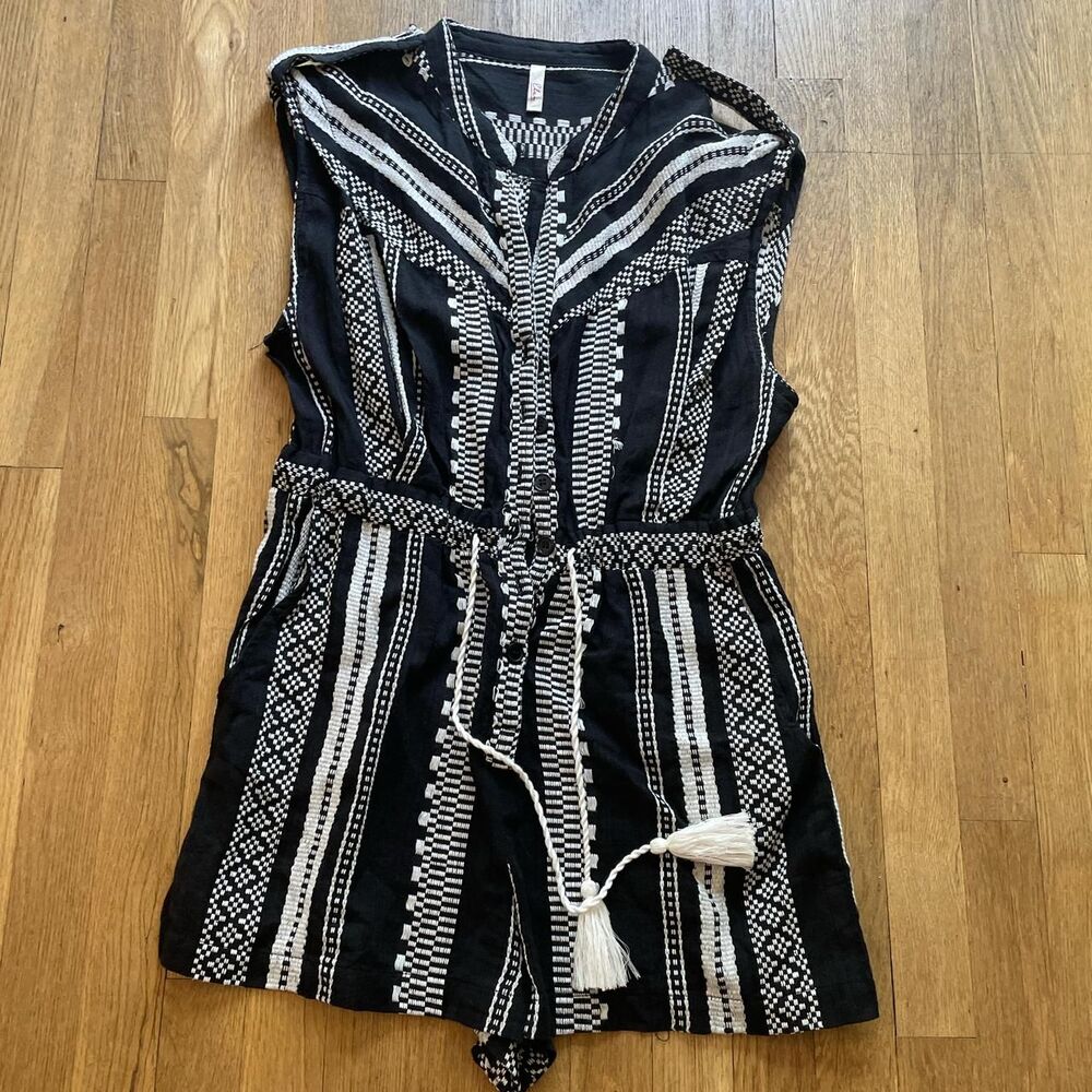 Unbranded Women's Black and Navy Playsuit-romper
